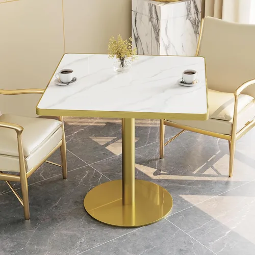 Vista 20 de Mesa de tulipán de 31.5 pulgadas, mesa de comedor redonda con mesa de Aqua Jade (oro rosa)