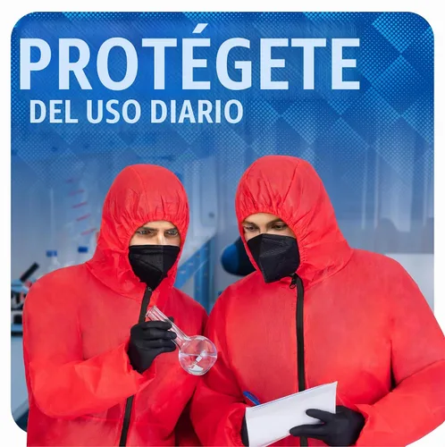 Vista 5 de Medtecs Trajes de materiales peligrosos - 6 opciones de tamaños - Traje de overol desechable, overol de protección médica Trajes de materiales Con