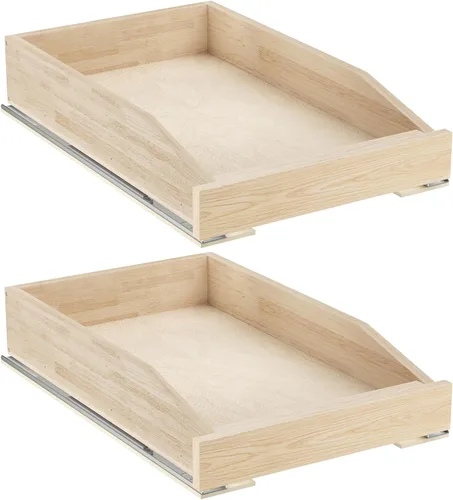 Vista 11 de ROOMTEC Organizador de gabinete extraíble con cierre suave, 13-1/2 pulgadas de ancho x 21 pulgadas de profundidad, cajón extraíble para armarios