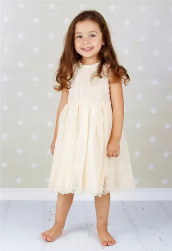 Vista 4 de Bow Dream Vestido para niñas de encaje con flores