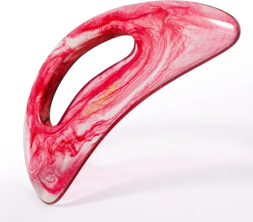 Vista 30 de Scienlodic Gua Sha - Herramienta de masaje con mango (resina), herramienta de raspado Guasha más grande para masaje de espalda, cuello, cara