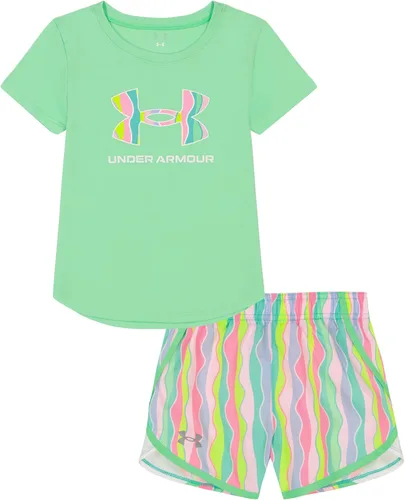 Vista 13 de Under Armour baby-girls Short Sleeve Shirt and Shorts Set, Durable Stretch and Lightweight