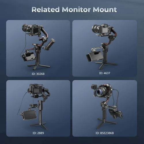 Vista 7 de SmallRig Montura Ajustable para Monitor de Cámara con Liberación Rápida, Abrazadera NATO, Montaje de Zapata Fría, Diseño Anti-Torsión para DJI RS 4