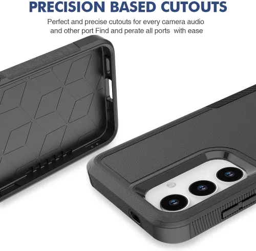 Vista 5 de Funda para Samsung Galaxy S25: funda protectora de doble capa resistente para teléfono celular, a prueba de golpes, con protector de pantalla