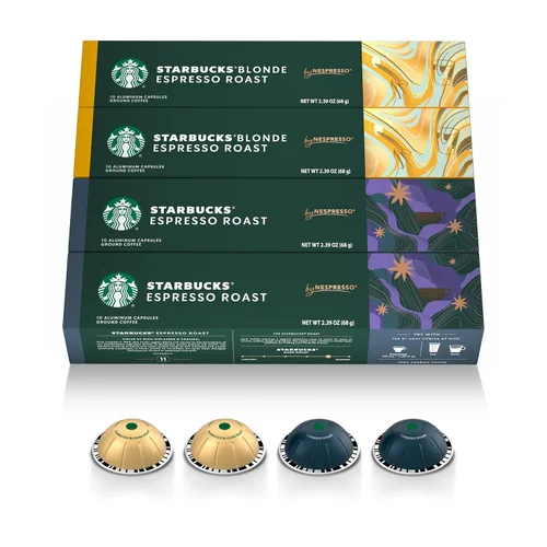 Vista 13 de Starbucks by Nespresso Cápsulas de café para máquinas Nespresso Vertuo - Rubia Espresso ASEADO - 50 CUENTA