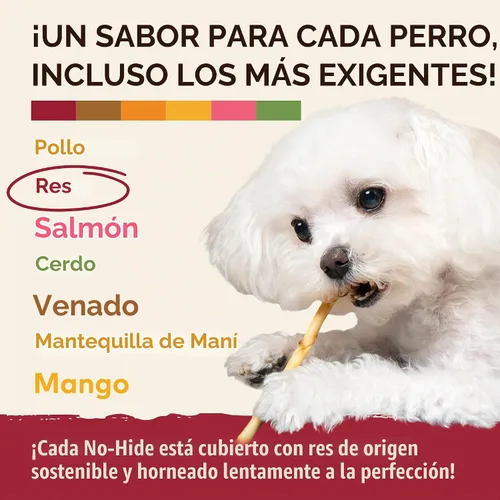 Vista 5 de Earth Animal No Hide Stix - Palitos masticables sin cuero de larga duración para perros pequeños, sabor a carne de res - Paquete de valor de 20