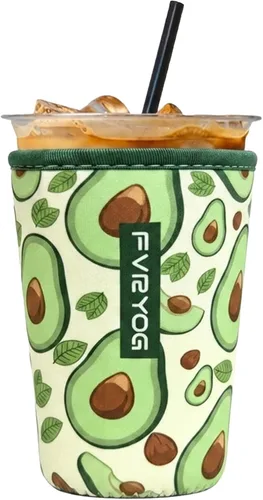 Vista 124 de Reusable Insulated Neoprene Iced Coffee Sleeves for Iced Coffee Cups, Coffee Coolies sleeves for Iced & Hot Drinks