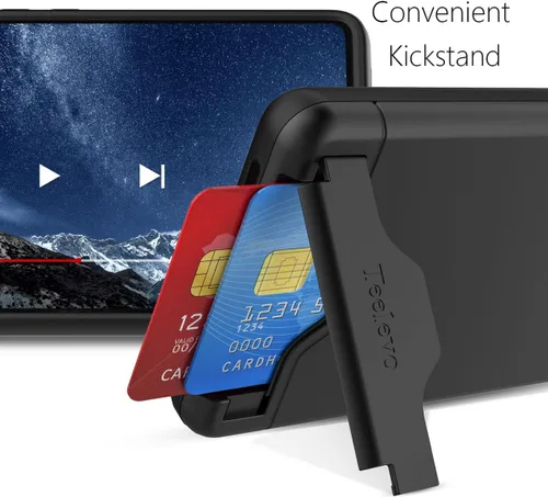 Vista 3 de Funda tipo cartera para Google Pixel 7 Pro, funda de doble capa con ranura para tarjeta y soporte para Google Pixel 7 Pro - Negro