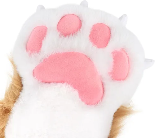 Vista 5 de Pantuflas peludas con patas de oso, gato, lobo, zorro, animales, botas peludas, accesorios de disfraz para adultos, Halloween, cosplay