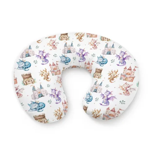 Vista 8 de Funda de almohada de lactancia con diseño de dragón de dibujos animados, unisex, diseño de nube, estrella, luna, castillo, funda de almohada