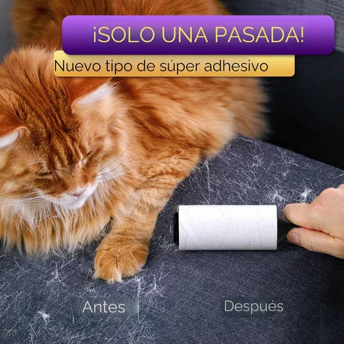 Vista 7 de Paquete económico de 450 hojas / 5 repuestos, rodillo adhesivo, removedor de pelusa para perros, gatos, pelo de mascotas, rodillos de pelusa