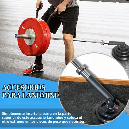 Vista 3 de BLUSLM Accesorios para minas terrestres con plataforma en T para rack de sentadillas o montaje en pared, se adapta a pesas de 2 pulgadas