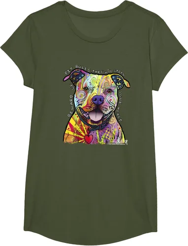 Vista 65 de Beware Of Pit Bulls, Dean Russo Pitbull Original - Camiseta para amantes de los perros, Negro