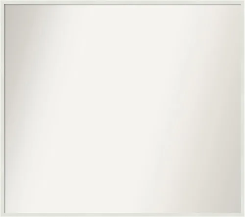 Vista 171 de Amanti Art Espejo de baño blanco para sobre el fregadero, 22 x 45 pulgadas, espejo de tocador rectangular blanco Lucie, marco de madera moderno