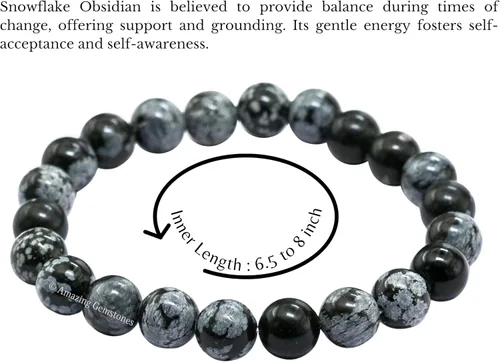 Vista 710 de Amazing Gemstone Pulsera de cristal para mujeres y hombres, pulsera de cristal curativo de protección, pulsera elástica con cuentas de piedras