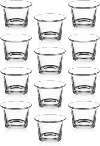 Vista 8 de Royal Imports Portavelas Colgante de Ostra Votiva Tealight de Vidrio para Boda, Cumpleaños, Vacaciones y Decoración del Hogar, Juego de 6