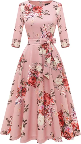 Vista 21 de DRESSTELLS Vestidos de cóctel para mujer, vestido vintage de boda para Negro