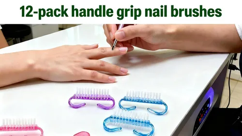 Vista 3 de Cepillos de uñas, paquete de 12 cepillos surtidos para exfoliar