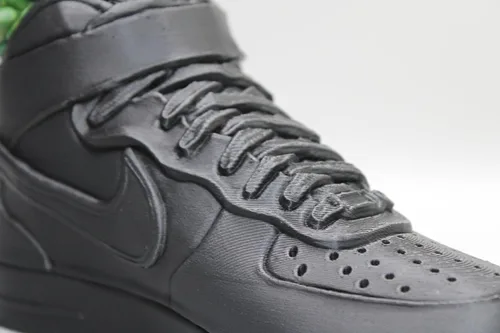 Vista 7 de Zapatos deportivos altos (negro)) maceta impresa en 3D, soporte para bolígrafos y portalápices, maceta para plantas de interior, plástico, maceta