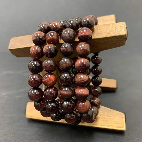 Vista 63 de Gem Avenue Handmade Round Bead Stretch Bracelet Unisex Natural Stone Beaded Jewelry for Men & Women, Elastic Wristband for Daily Wear