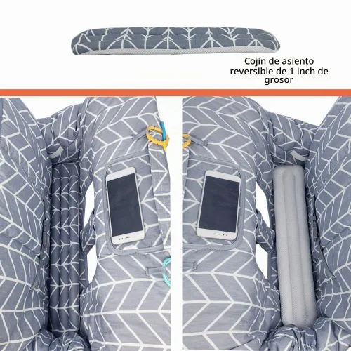 Vista 5 de ICOPUCA Funda para carrito de compras para bebé, funda de carrito 2 en 1 para bebés y funda para silla alta, funda acolchada para asiento de carrito