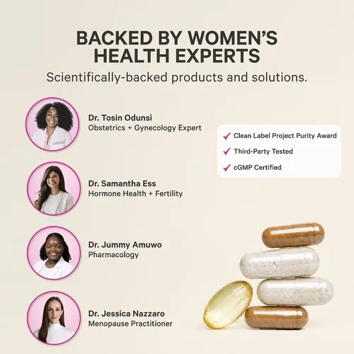 Vista 5 de Pink Stork Suplementos de cortisol para mujeres, apoyo suprarrenal adaptogénico y administrador del estrés con Ashwagandha orgánica, Omega 3