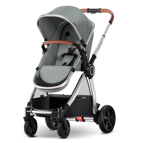 Vista 12 de Mompush Ultimate2 Cochecito de bebé, Cochecito convertible premium de tamaño completo para niños, Asiento reversible con ajuste de reclinación