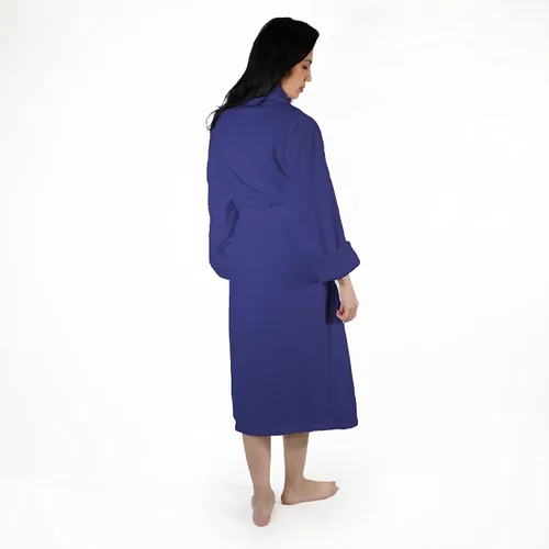 Vista 3 de Albornoz tradicional de algodón turco para mujer, colección clásica para el hogar y el baño