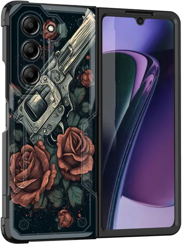 Vista 40 de Funda para Galaxy Z Fold 5 5G 2023, doble capa, protección contra caídas de grado militar de 10 pies, antideslizante, resistente a prueba de golpes