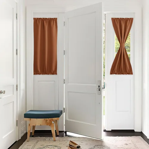 Vista 47 de PONY DANCE Persianas para puertas – Paneles opacos para tratamiento de ventanas, cortinas sólidas de alta resistencia con bolsillo para barra