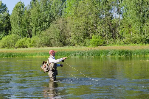 Vista 4 de The Fly Fishing Place Yellow Humpy Classic - Moscas de pesca con mosca seca - Juego de 6 moscas tamaño 10