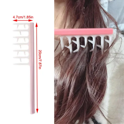 Vista 2 de Paquete de 4 peines para el cabello rizado, con dientes anchos, cepillo desenredante para cabello rizado, largo y húmedo, accesorios de peinado