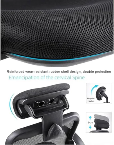 Vista 4 de High Back Office Desk Chair Executive Swivel Computer Chair Adjustable Height Ergonomic Gaming Chair with Lumbar Support and Breathable Mesh for