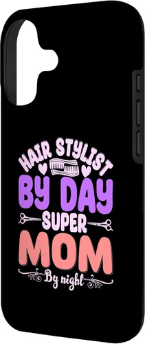 Vista 2 de Hair Stylists by Day Super Mom by Night Hair Stylist Case para iPhone 17