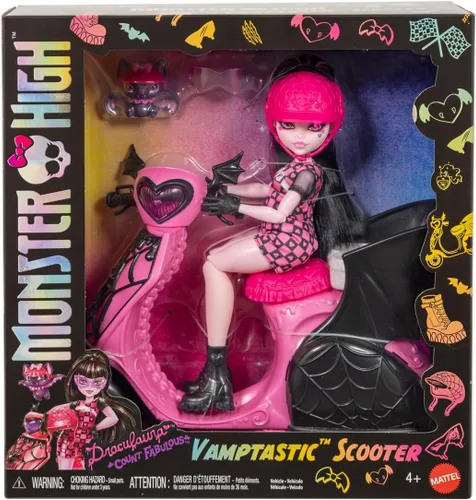 Vista 2 de Draculaura y su patineta Monster High