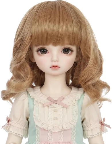 Vista 22 de Peluca larga recta de 8-9 pulgadas 1/3 BJD MSD DOD Pullip Dollfie peluca centro de separación DIY fabricación accesorios para el cabello
