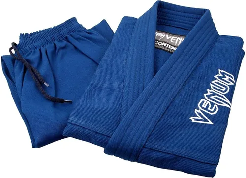 Vista 3 de Venum Contender BJJ Gi (cinturón blanco libre incluido) (para niños), azul - C00
