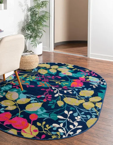 Vista 9 de Unique Loom Azalea Collection - Alfombra de área Indica (2 pies x 3 pies 1 pulgada, rectangular, marfil y gris)