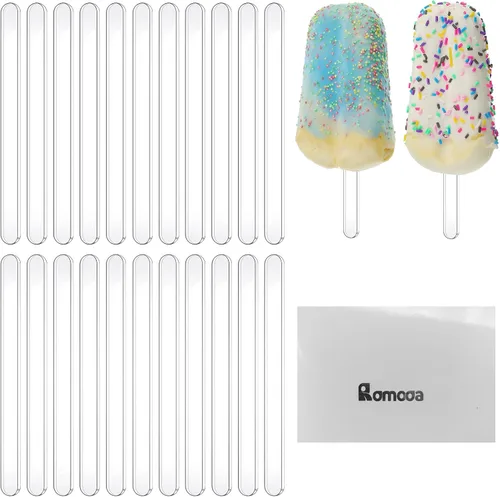 Vista 17 de 30 palitos acrílicos reutilizables para tartas, moldes para tartas, espejos, palitos de helado, molde para tartas para el hogar, pasteles, dulces
