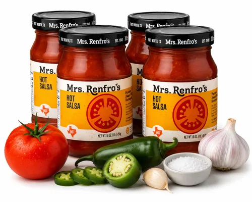 Vista 11 de Mrs. Renfro's Chipotle Corn Salsa, 16 oz Jars (Pack of 4) – Gluten Free Smoky Chipotle Salsa with Sweet Corn & Tomatoes – Texas-Style Salsa for
