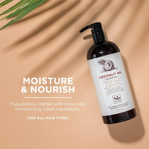 Vista 2 de Soapbox Champú de coco y karité, deja el cabello suave, brillante e hidratado - Ingredientes limpios libres de productos químicos agresivos, Aceite
