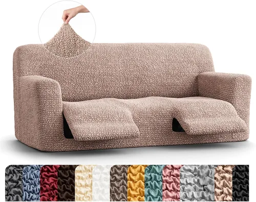 Vista 35 de PAULATO BY GA.I.CO. Funda para sillón reclinable, funda de ajuste suave, protector elástico de muebles reclinables de 1 pieza, tela hipoalergénica