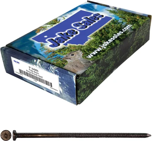 Vista 13 de 1/4" x 5" (40d) Tempered Ring Shank Pole Barn Nails - Use for landscaping timbers, railroad ties, pole barns and load bearing structures. 5 Pound