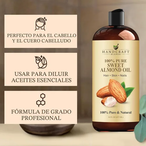 Vista 5 de Handcraft Blends - Aceite de almendras dulces, 16 onzas líquidas