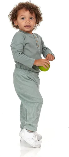 Vista 6 de Cudlie Paquete de 5 pantalones deportivos para bebés y niños pequeños, pantalones deportivos ligeros y cónicos, pantalones deportivos de descanso