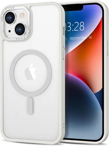 Vista 187 de Anuck - Funda magnética para iPhone 11 compatible con MagSafe, carcasa trasera mate translúcida dura, borde de TPU, delgada, resistente a impactos
