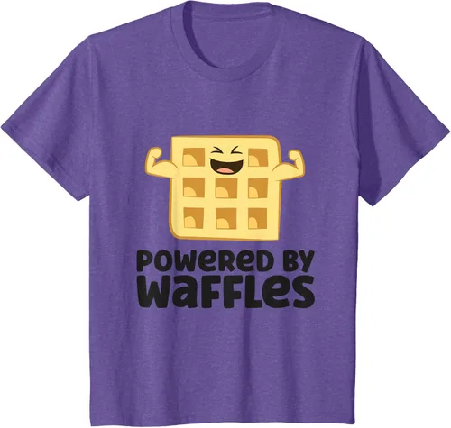 Vista 60 de Camiseta de gofres para el desayuno con diseño de gofres, Blanco, S