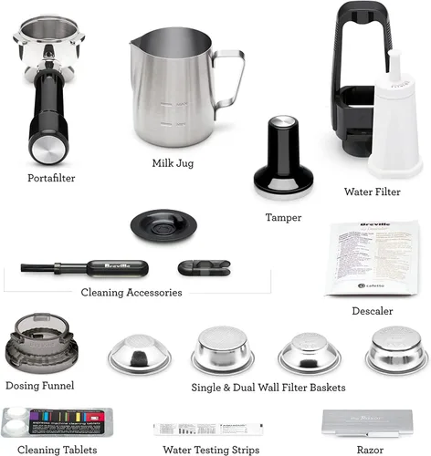 Vista 8 de Breville BES880BTR Barista Touch - Máquina de café expreso, trufa negra