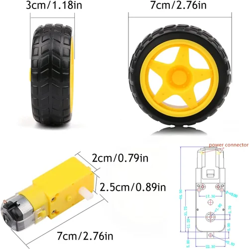 Vista 3 de Profesional 4WD Robot Smart Car Chassis Kit C101 con codificador de velocidad TT Motor, Modelo robótico con ruedas de metal Sciences Experimento
