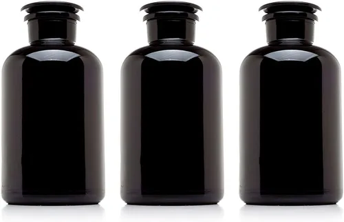 Vista 11 de Infinity Jars 50 ml (1.69 fl oz) Tarro de vidrio negro con bloqueo ultravioleta, hermético, a prueba de olores, recargable, para hierbas, especias